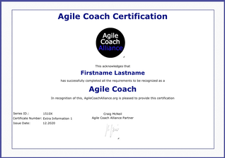 Certification Agile Coach - AGILE COACH ALLIANCE
